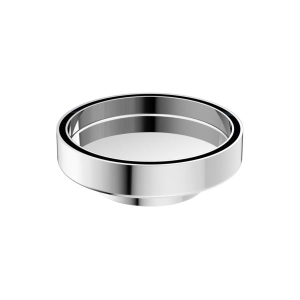 Nero 130mm Round Tile Insert Floor Waste 80mm Outlet Chrome NRFW004CH Shower Grate Nero