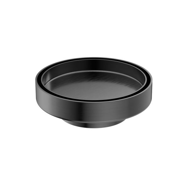 Nero 130mm Round Tile Insert Floor Waste 80mm Outlet Gunmetal NRFW004GM Shower Grate Nero