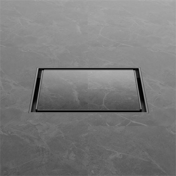 Nero 130mm Square Tile Insert Floor Waste 100mm Outlet Gunmetal NRFW008GM Shower Grate Nero