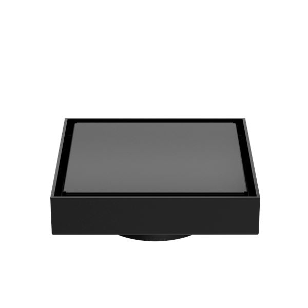 Nero 130mm Square Tile Insert Floor Waste 80mm Outlet Matte Black NRFW007MB Shower Grate Nero