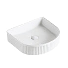 Ori 41 Arch Basin Fluted Above Counter Matte White Basins Arova