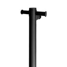 ORIO Round Vertical Heated Towel Rail Single Matte Black Accessories Arova