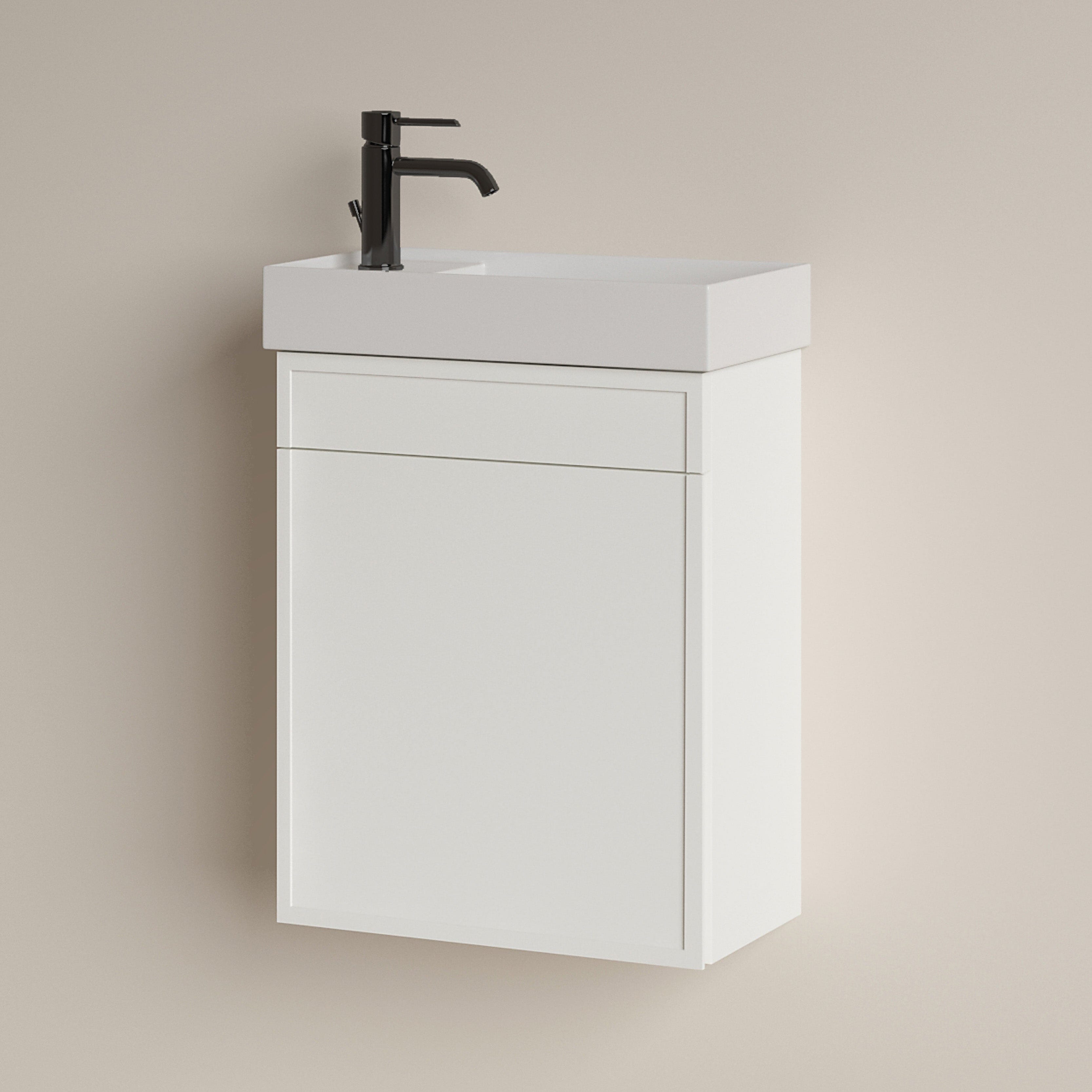 Petite Austin 390mm Small Bathroom Vanity Matte White Vanities Arova