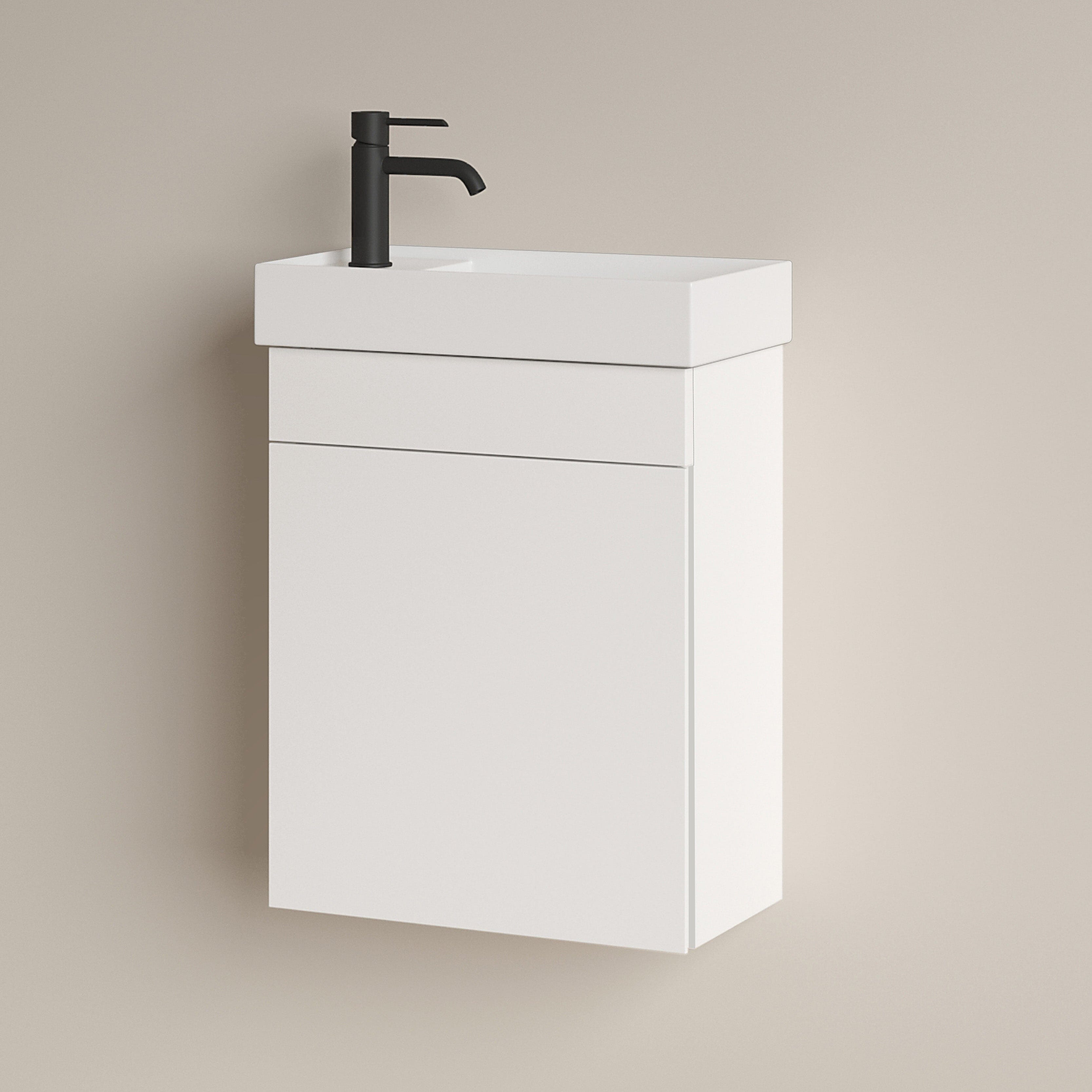 Petite Mia 390mm Small Bathroom Vanity Gloss White Vanities Arova