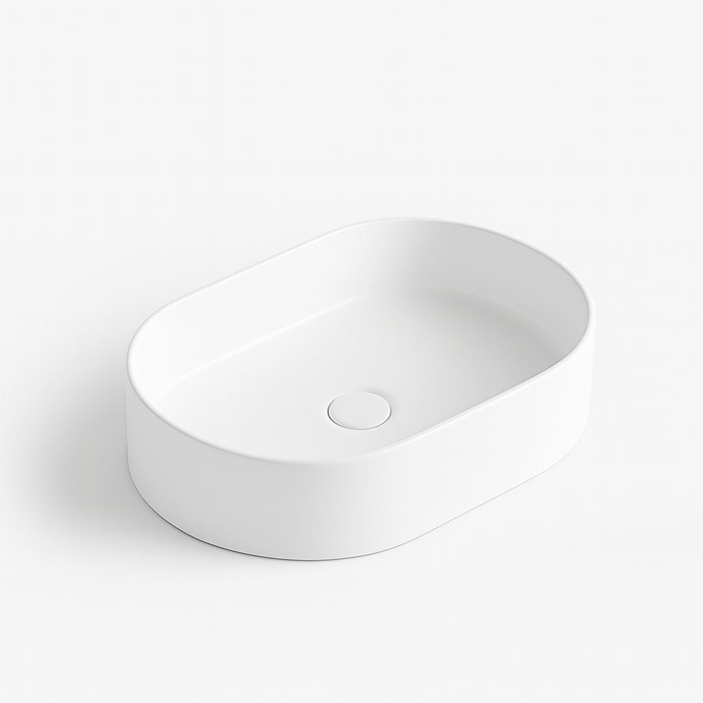 REMY 50 Above Counter Basin Matte White Basins Arova