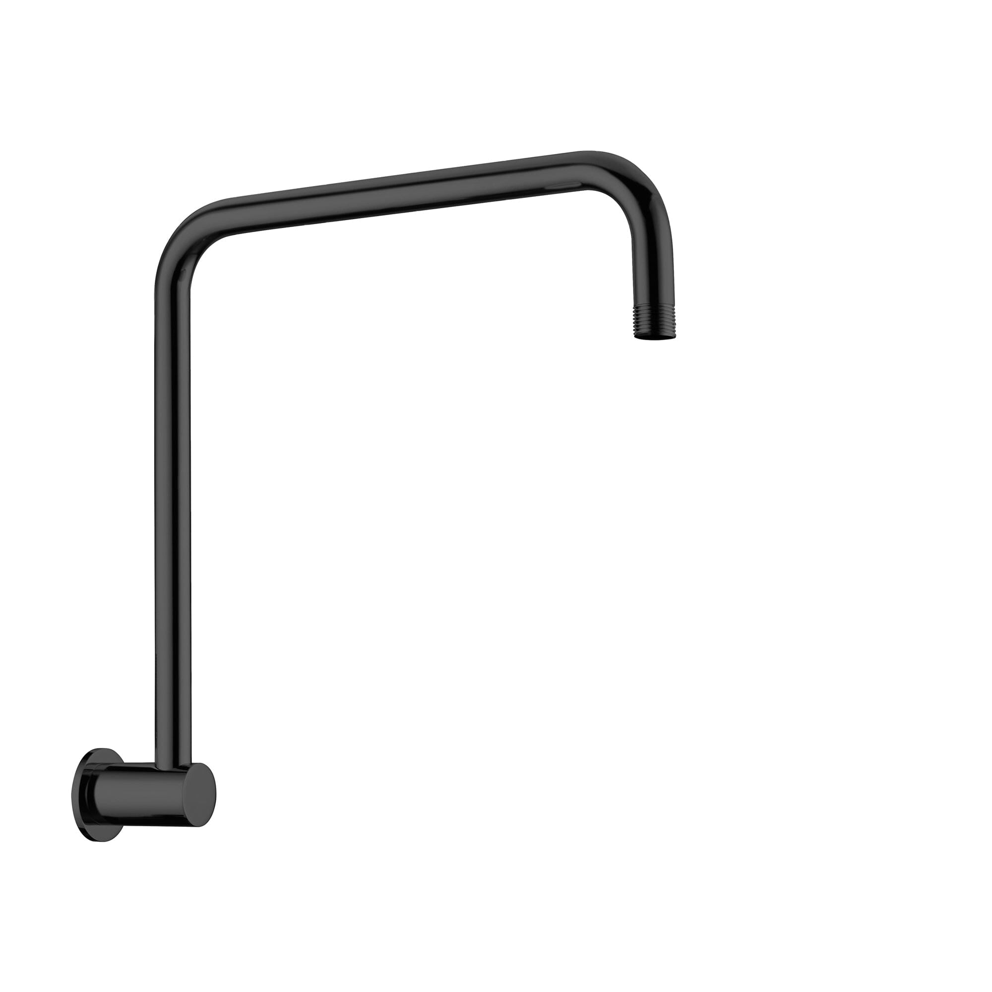 Round Swivel Shower Arm Matte Black NR506MB Nero Showers Nero