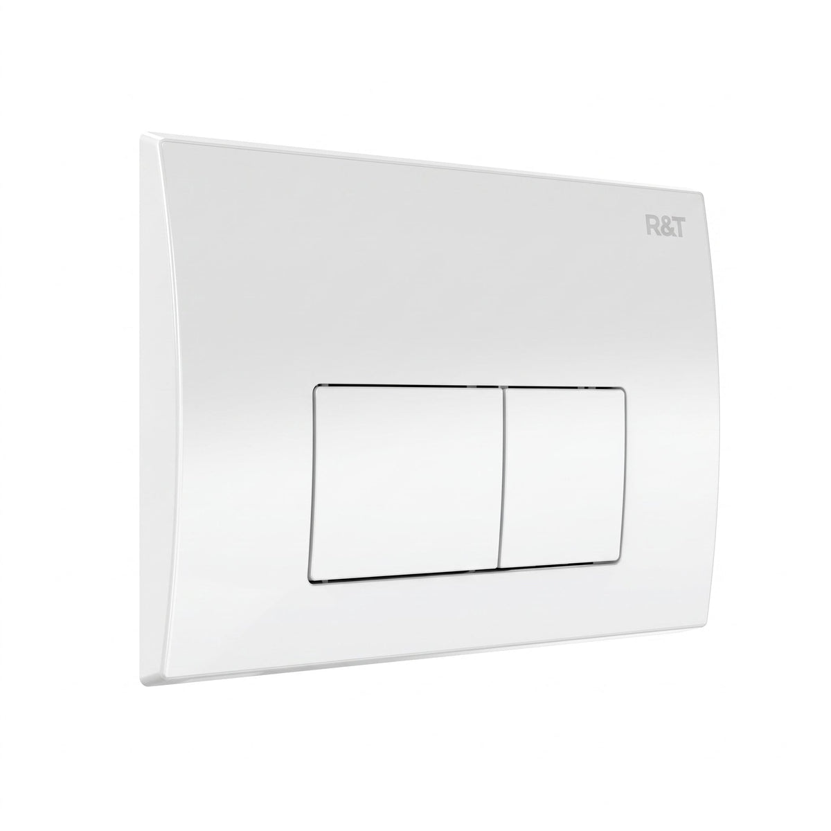 R&T Square Concealed In Wall Flush Plate Button Toilets R&T Gloss White