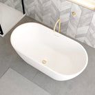 Sera 1500mm Oval Freestanding Bath with Overflow Gloss White Baths Arova