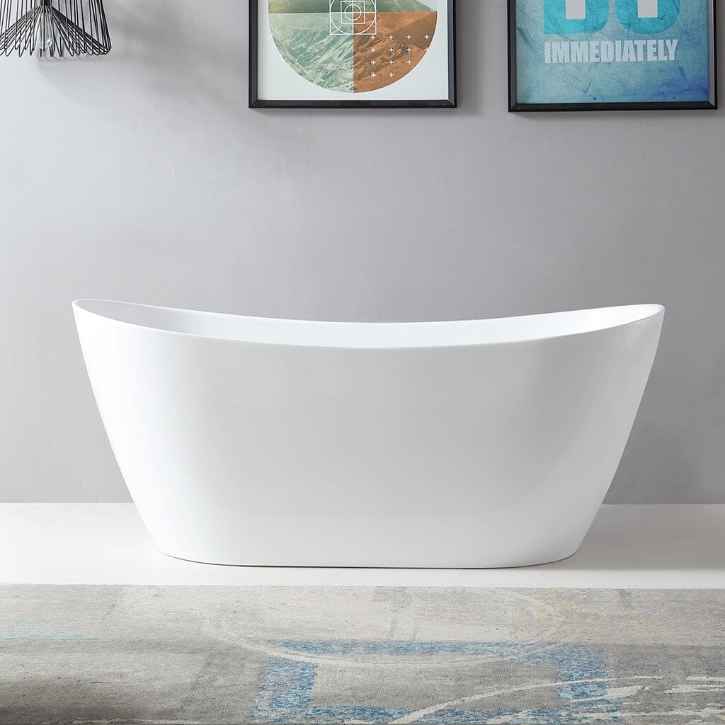 Serene 1500mm Free Standing Bathtub Gloss White Baths Arova