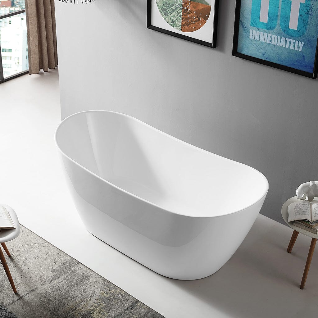 Serene 1500mm Free Standing Bathtub Gloss White Baths Arova