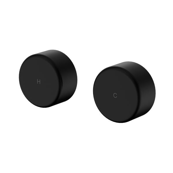 SERENITY WALL TOP ASSEMBLY WITH METAL HANDLE MATTE BLACK 24D010MB Nero Tapware Nero