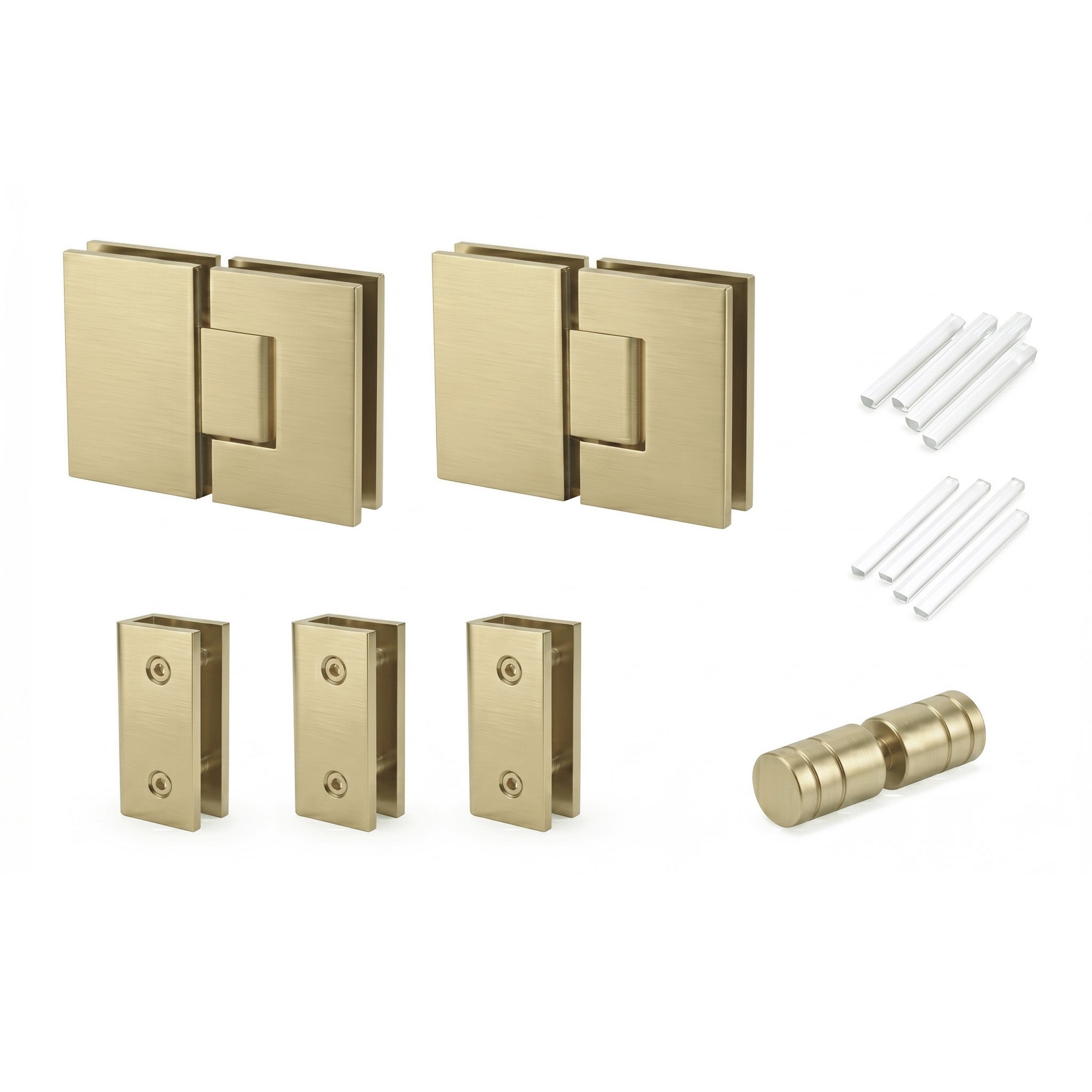 Shower Screen Hardware - Brushed Gold Shower Screens Arova