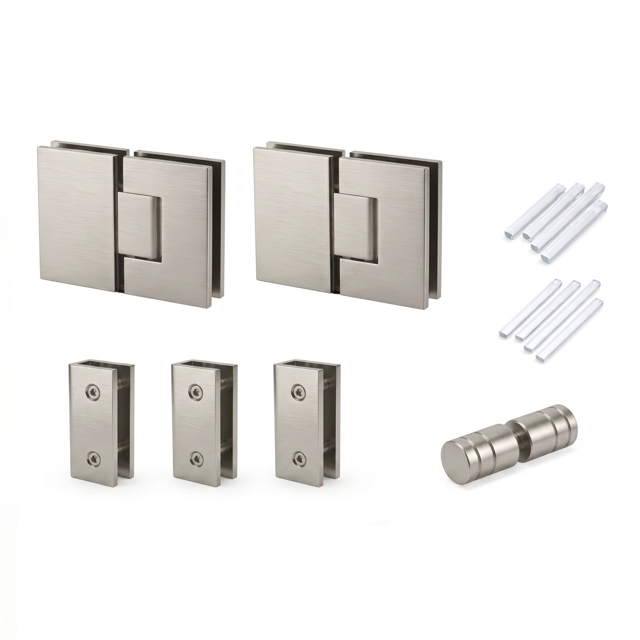 Shower Screen Hardware - Brushed Nickel Shower Screens Arova