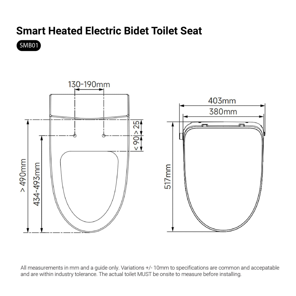 Smart Wash & Dry Heated Electric Bidet Toilet Seat with Remote Toilets Arova