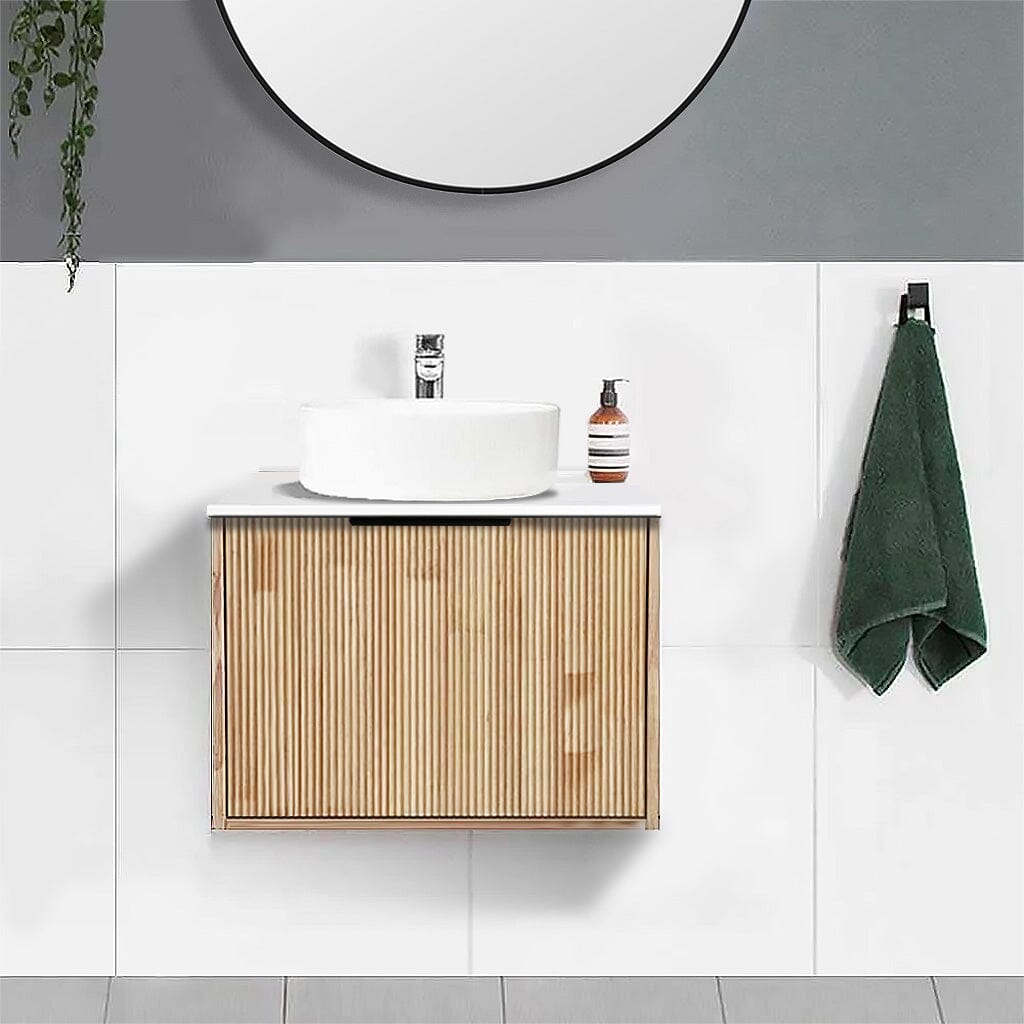 Somer 600mm Timber Wall Hung Bathroom Vanity & Bliss Stone Top Vanities & Mirrors AROVA