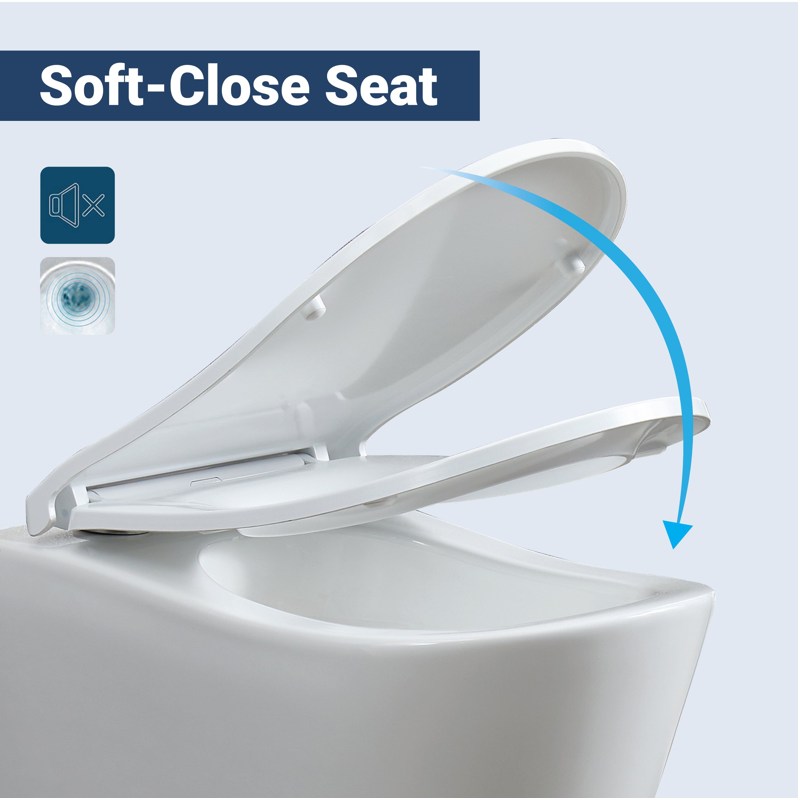 ST06 Ergoflow Soft Close UF Toilet Seat with Quick Release Design Toilets Arova