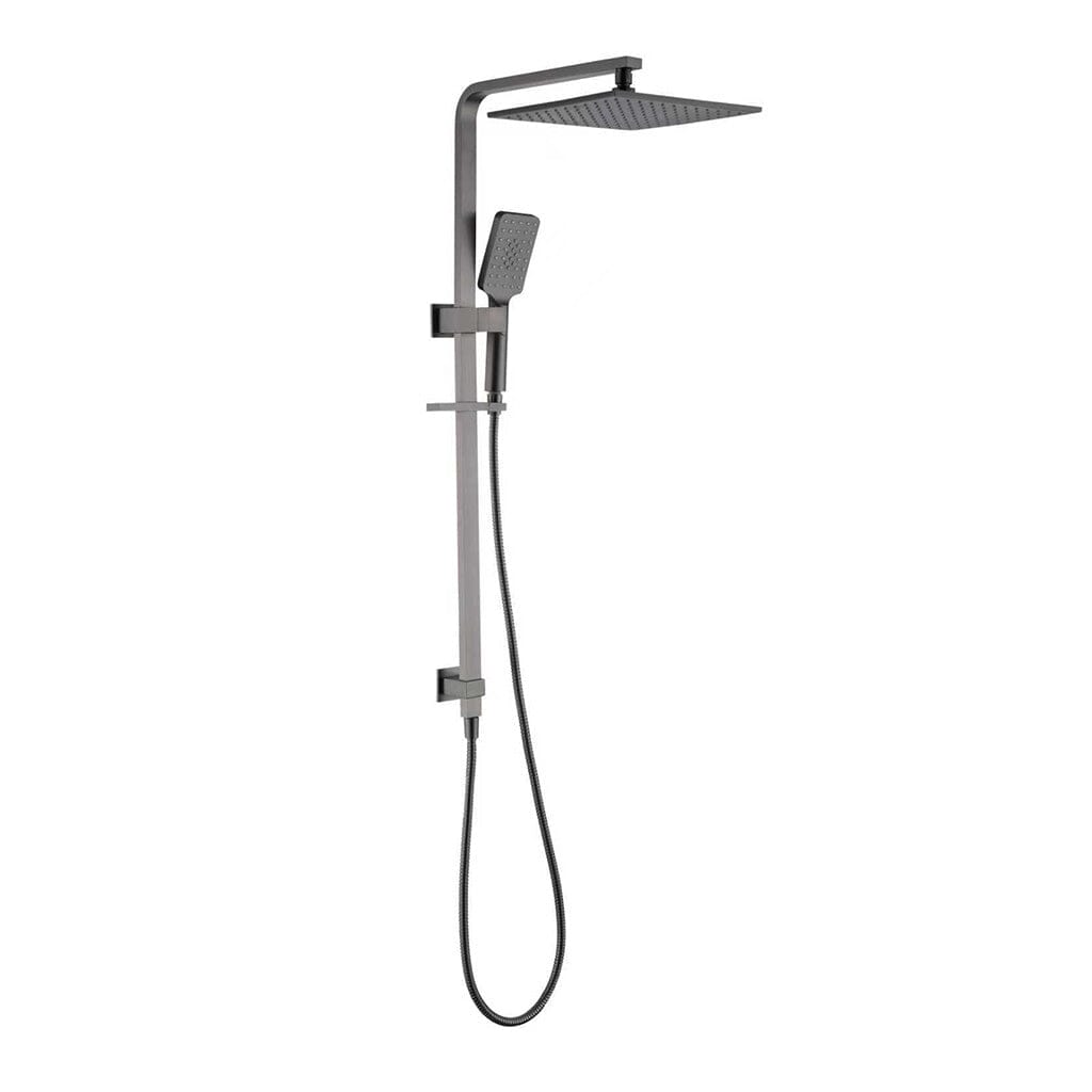 VIVA 250mm Twin Rain Shower Rail Set Gunmetal Showers Arova