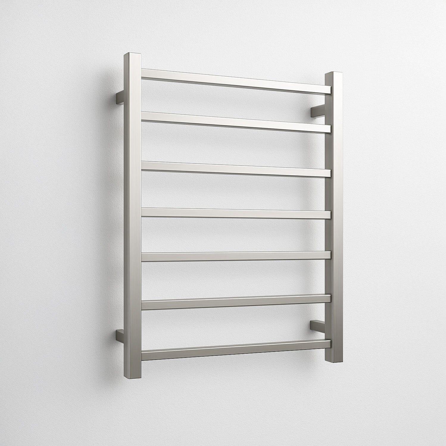 VIVA Heated Towel Rail Square Brushed Nickel Heated Towel Rails Arova
