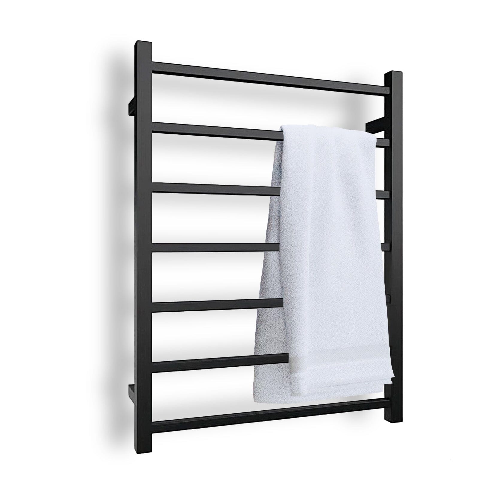 VIVA Heated Towel Rail Square Matte Black Accessories Arova
