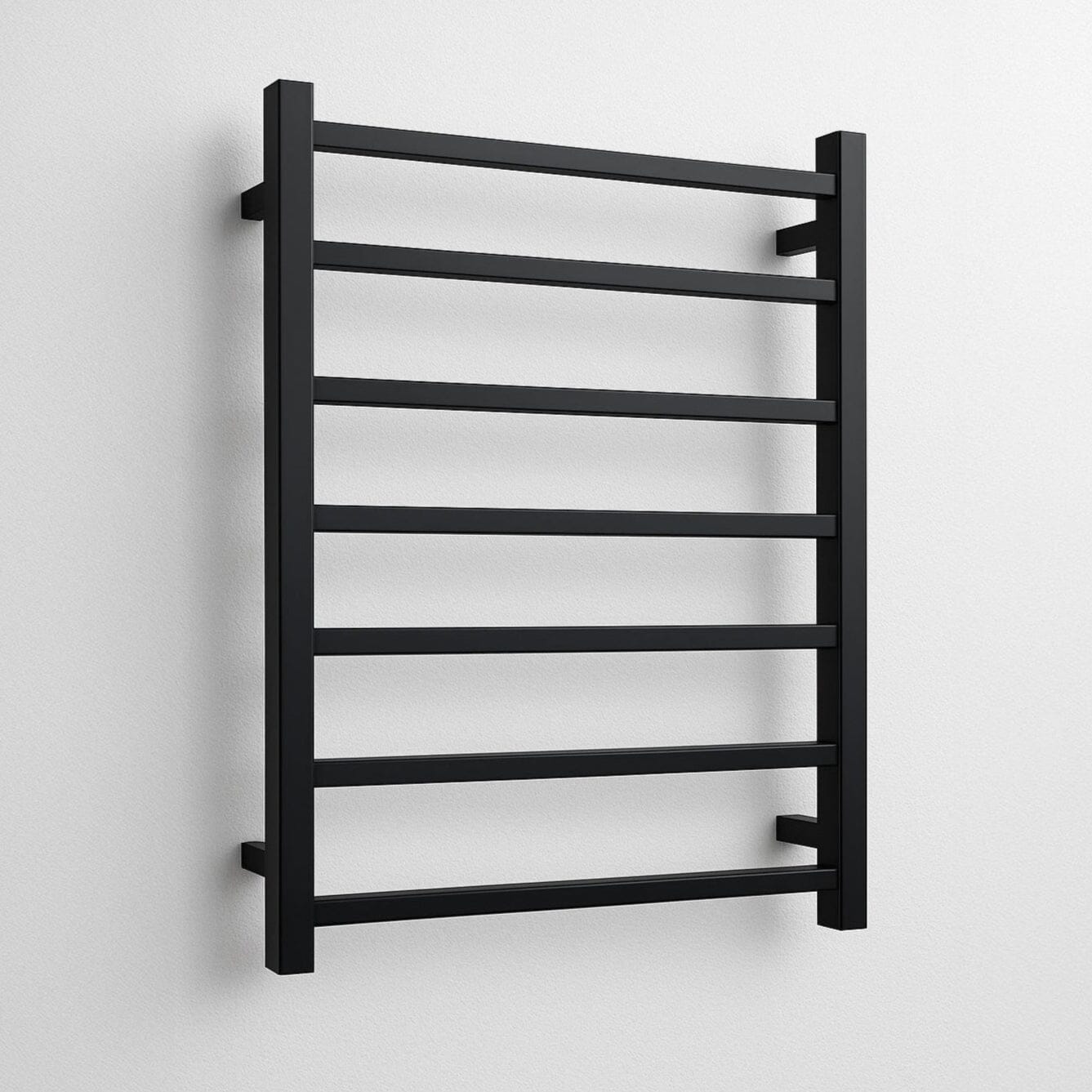 VIVA Heated Towel Rail Square Matte Black Heated Towel Rails Arova