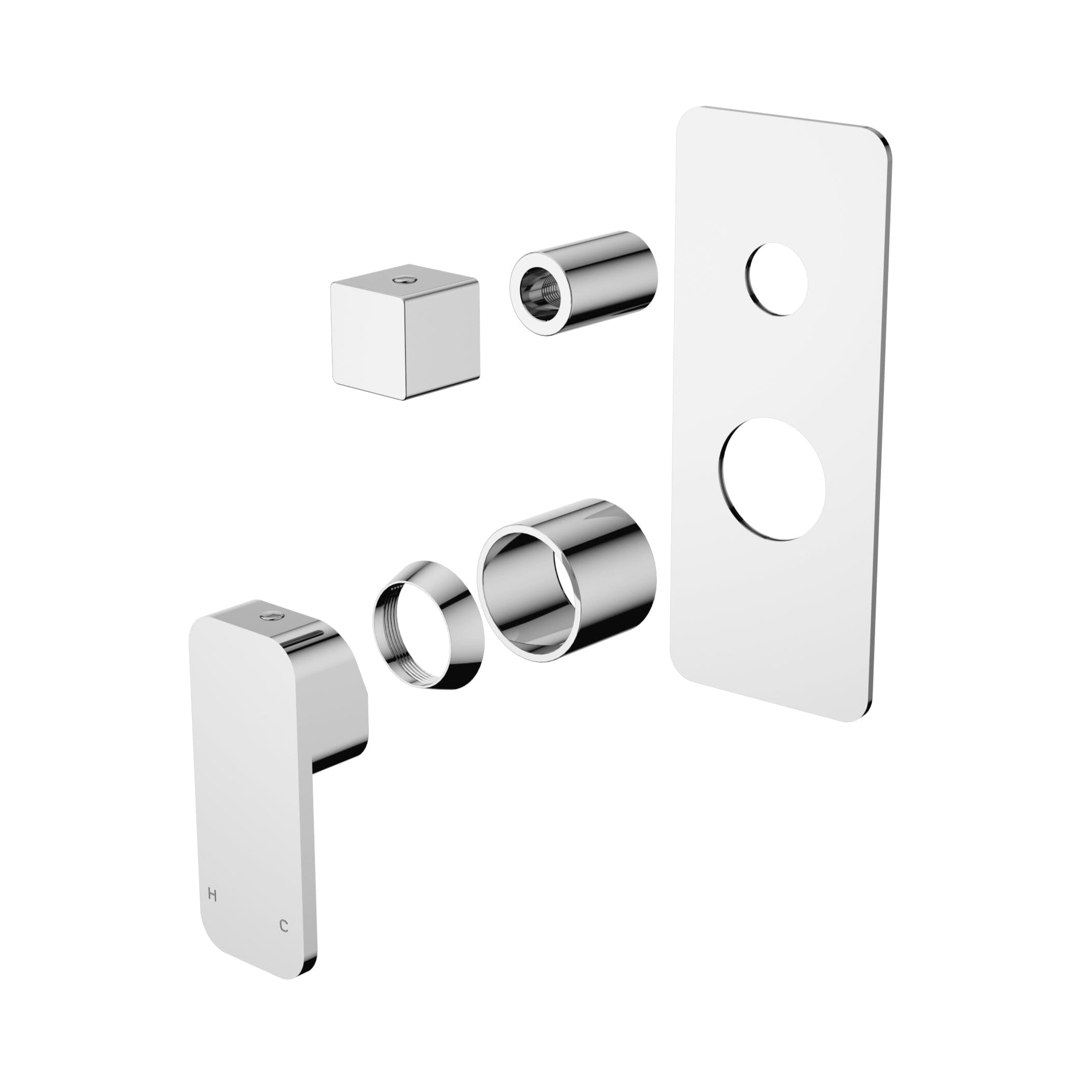 VIVA Shower / Bath Mixer with Divertor Trim Kit Chrome - BT2081C Tapware Arova