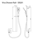 Viva Shower Rail Matte Black Showers Arova