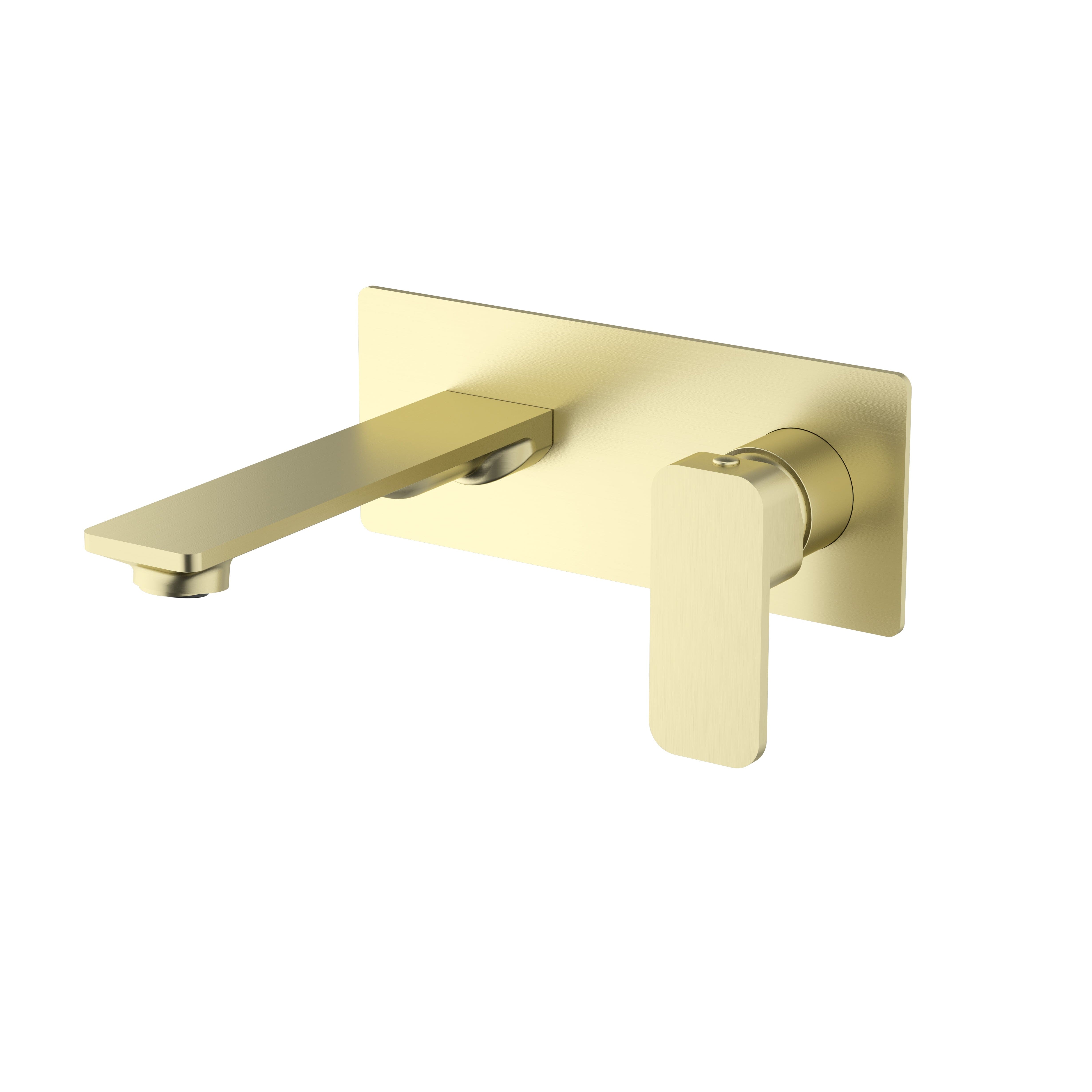 VIVA Wall Mount Bath Basin Mixer Spout Brushed Gold Arova