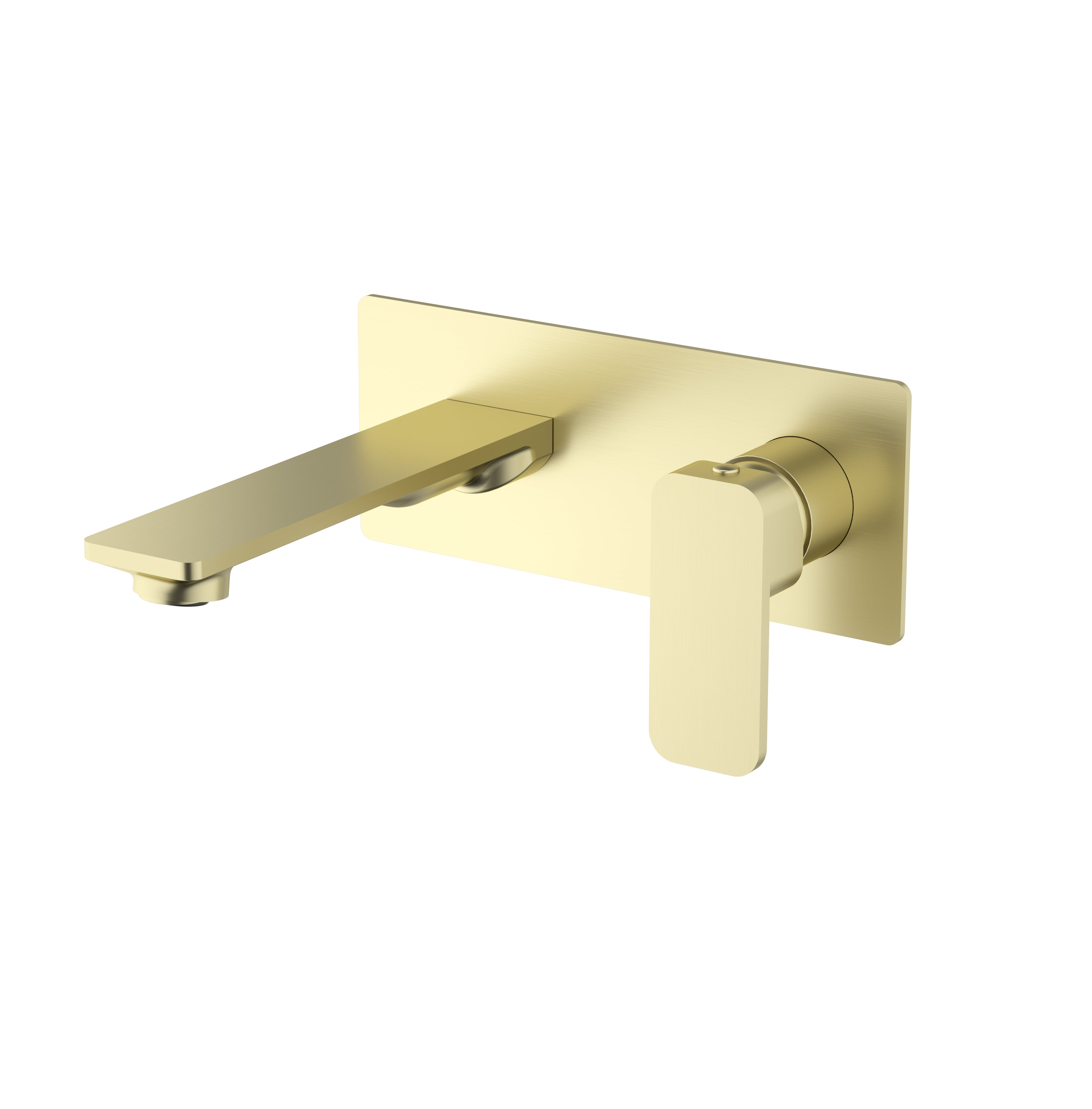 VIVA Wall Mount Bath Basin Mixer Spout Brushed Gold Arova