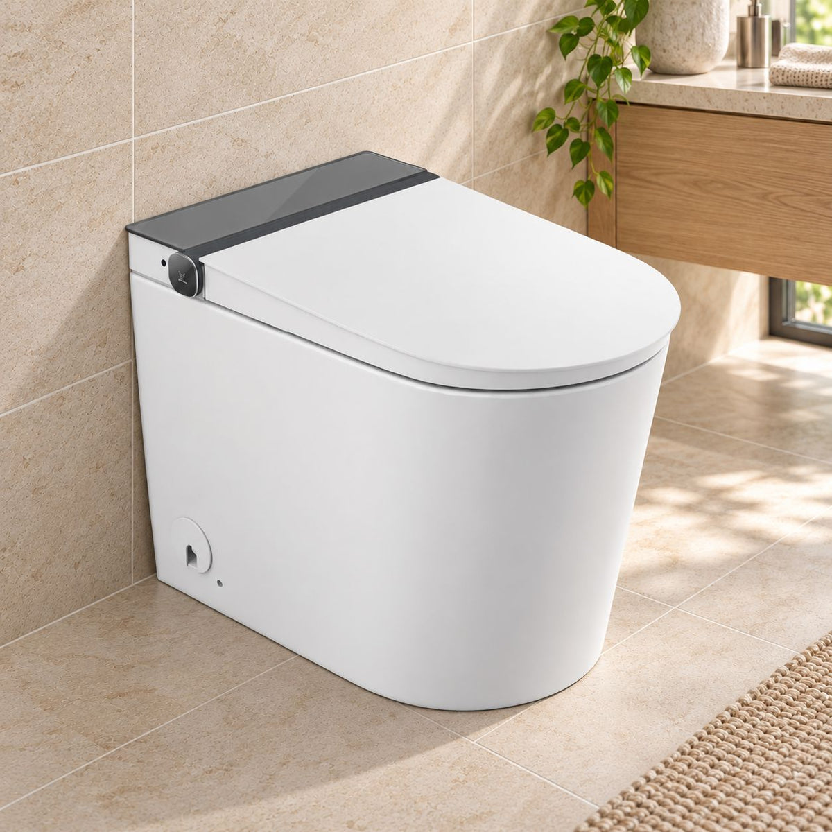 Wall Faced Smart Toilet with Heated Seat Rimless Dual Flush Toilets Arova