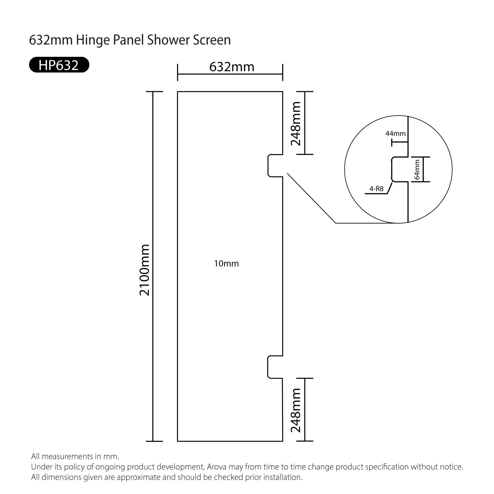 Wall to Wall Shower Screen Set 1350mm Fully Frameless Shower Screens Arova