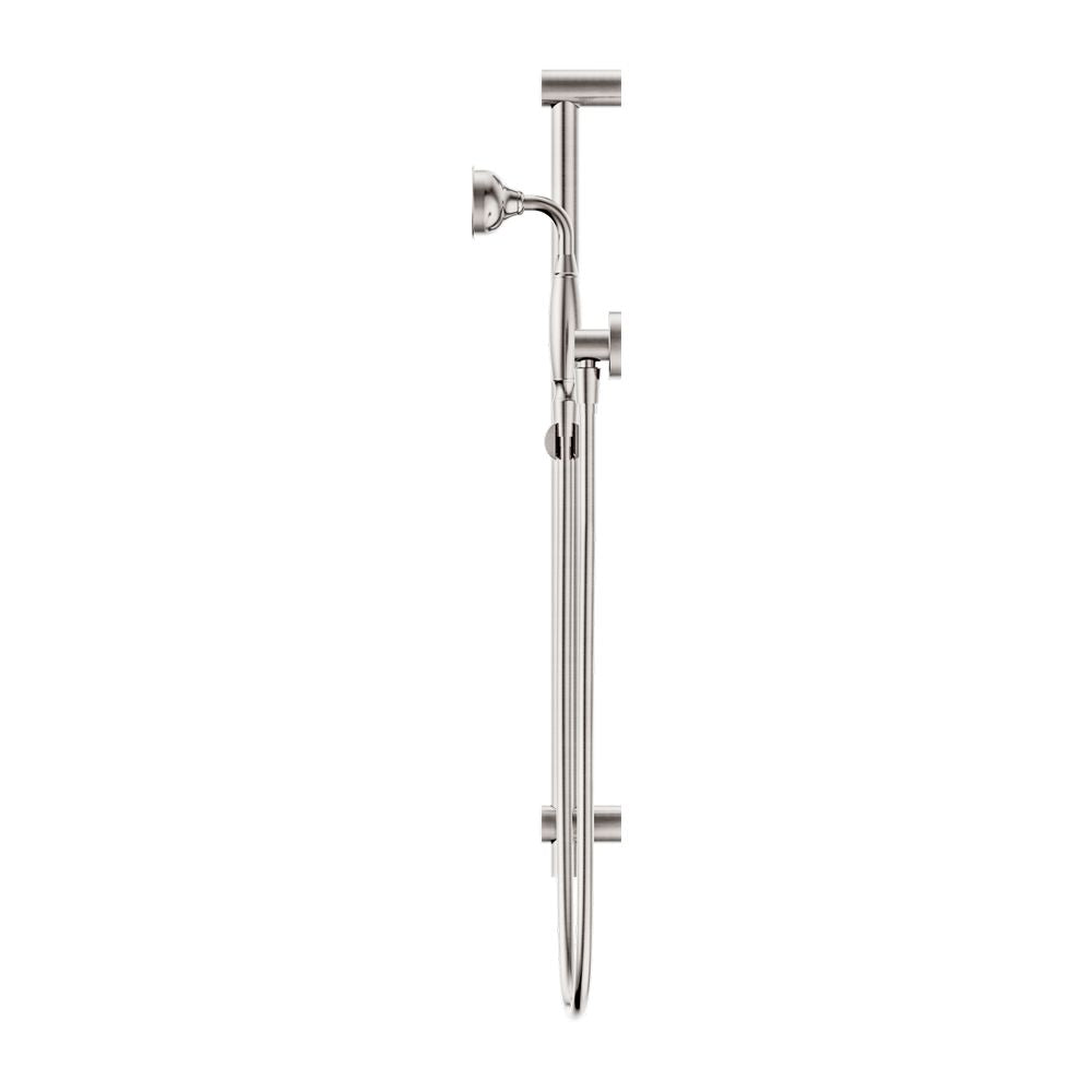 York Shower Rail With Metal Hand Shower Brushed Nickel NR692105A02BN Nero Showers Nero