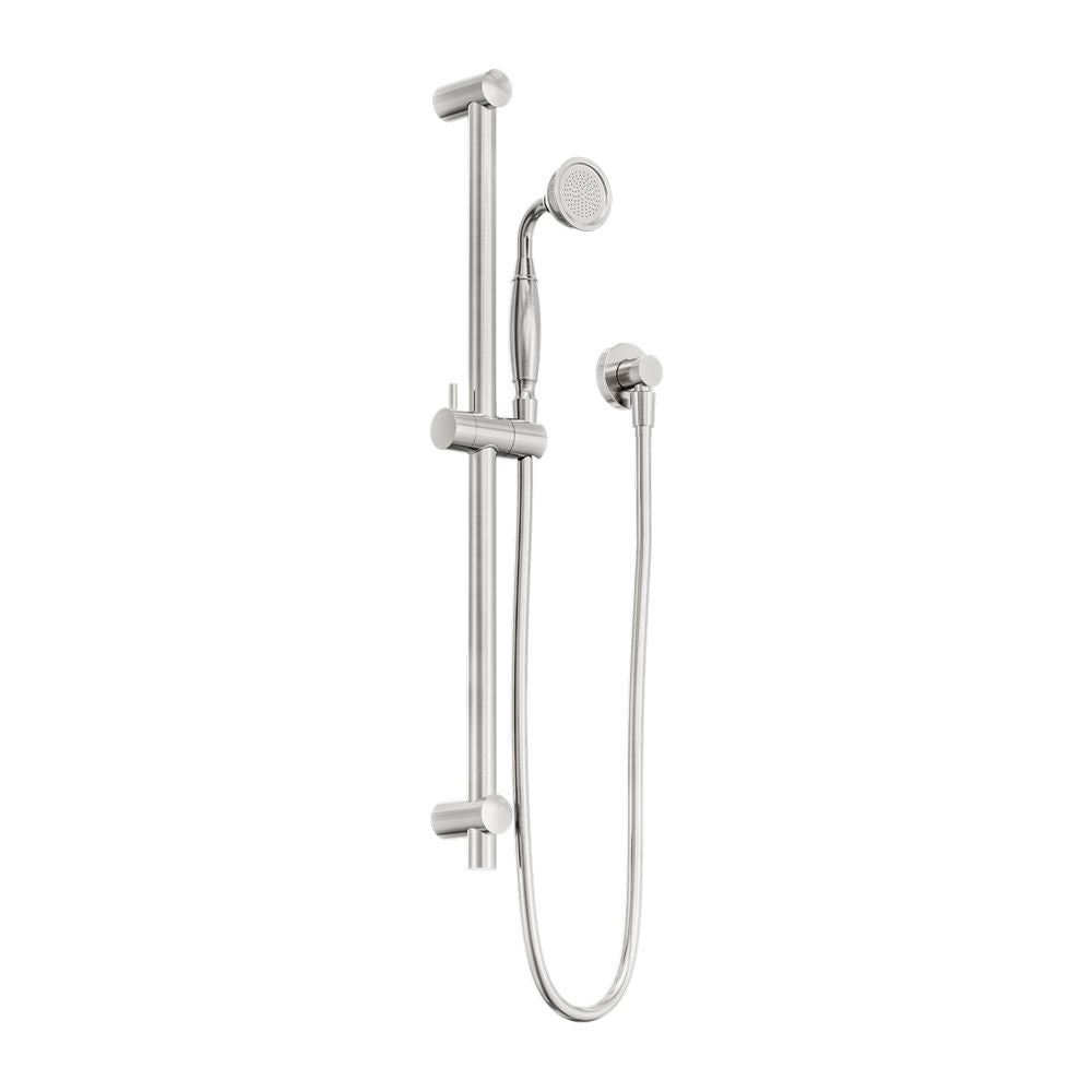 York Shower Rail With Metal Hand Shower Brushed Nickel NR692105A02BN Nero Showers Nero