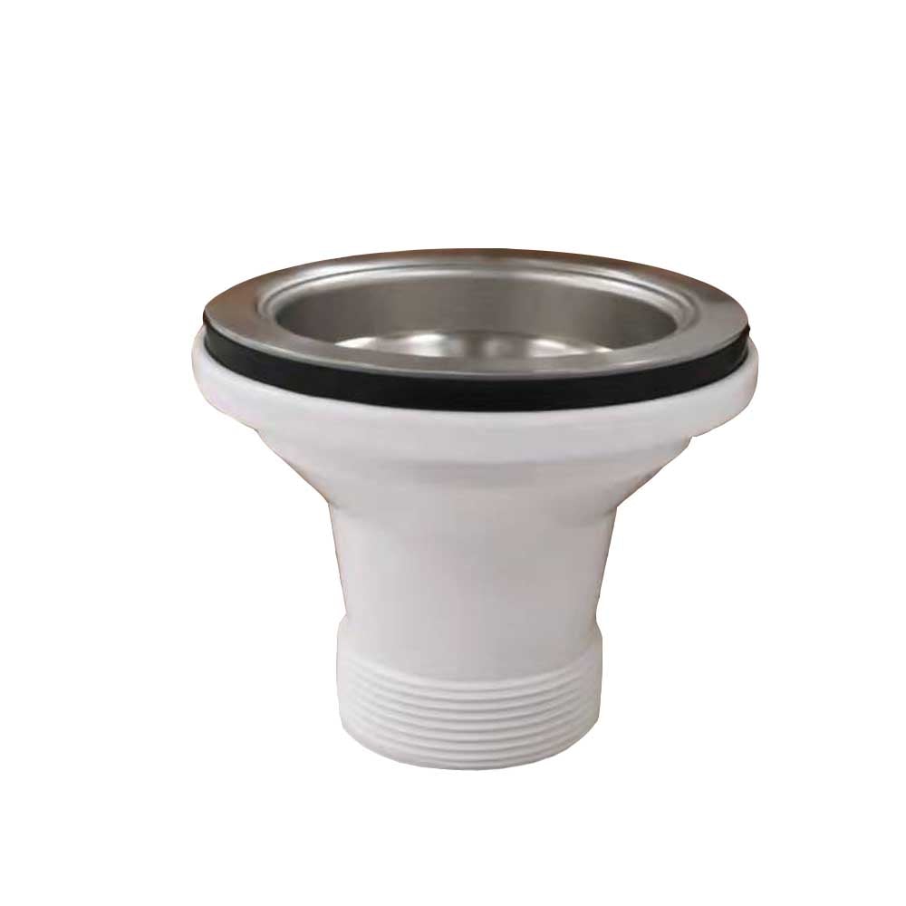 90mm Stainless Steel Sink Basket Waste and Plug Brushed Sinks Arova