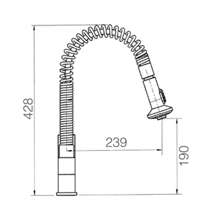 Acqua Pull Out Kitchen Mixer Veggie Spray - WT7109A Tapware ECT