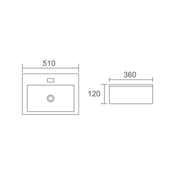 ACQUA Wall Hung Basin Basins ECT