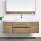 ALBANY 150cm Oak Timber Wall Hung Vanity Vanities & Mirrors Arova