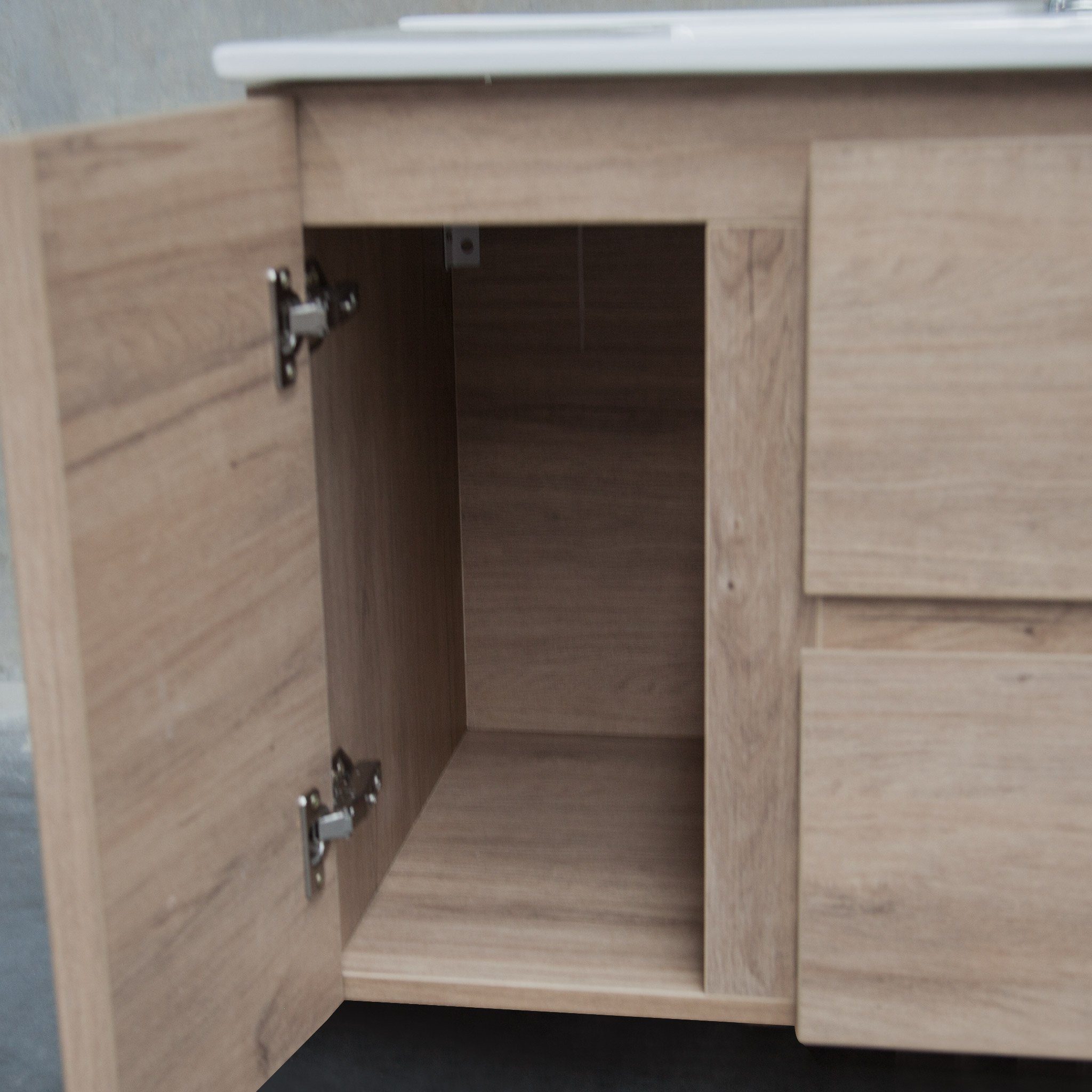 ALBANY 150cm Oak Timber Wall Hung Vanity Vanities & Mirrors Arova