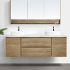 ALBANY 150cm Oak Timber Wall Hung Vanity Vanities & Mirrors Arova