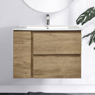 ALBANY 75cm Oak Timber Wall Hung Vanity Vanities & Mirrors Arova