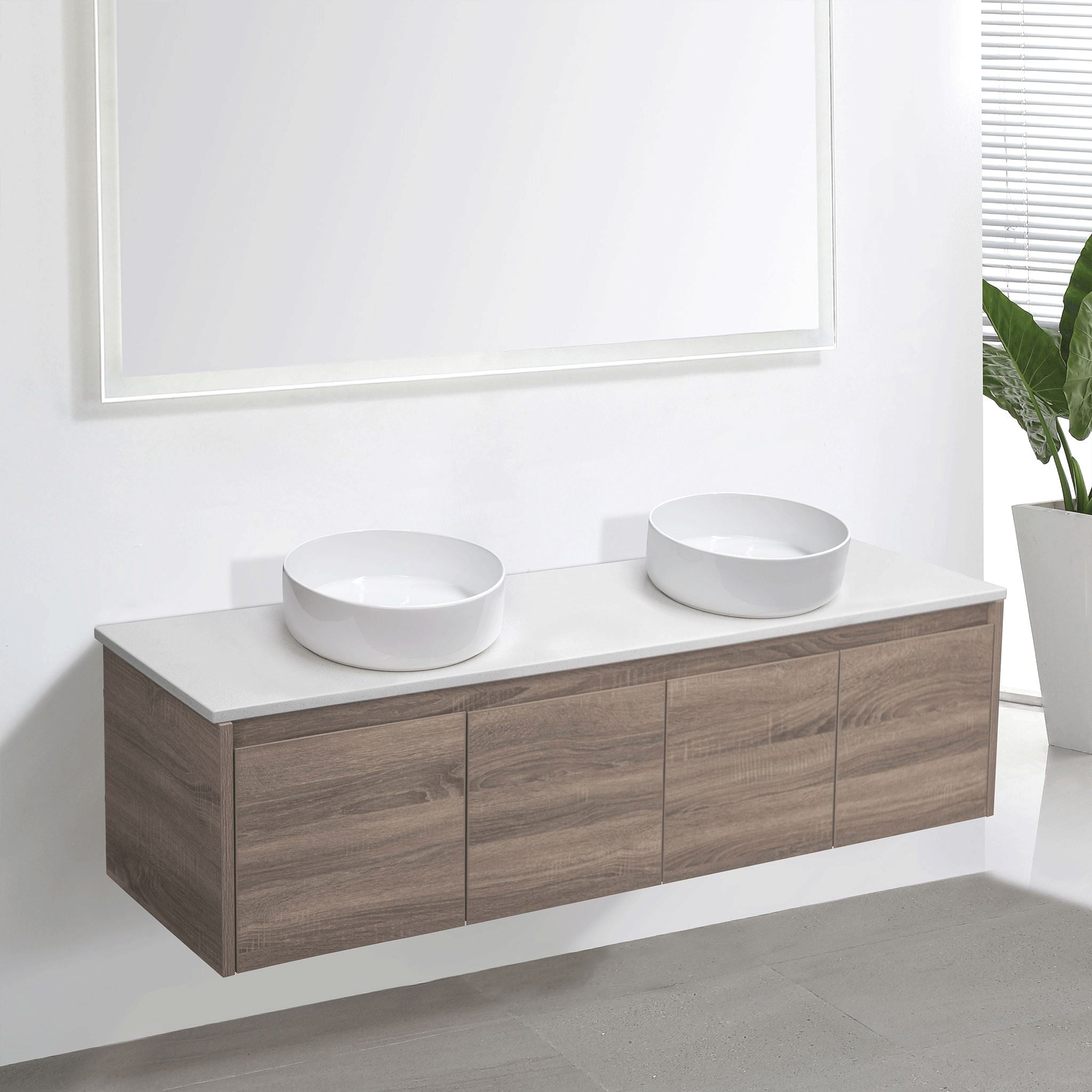 AMBER 1500mm Wall Hung Vanity Vanities & Mirrors Arova