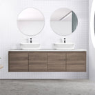 AMBER 1500mm Wall Hung Vanity Vanities & Mirrors Arova Bliss Quartz Stone Top 2XCB1201N-Square Gloss White Basin