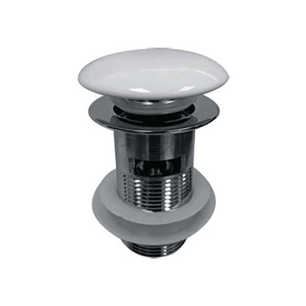 AQUA Ceramic Mushroom Pop Up Waste 32mm White Basins ECT