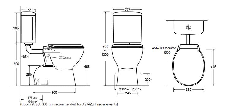 BESTCARE Toilet Suite Toilets ECT