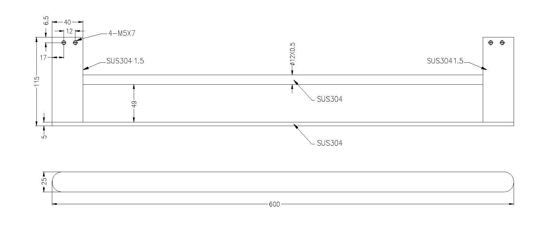 Bianca Double Towel Rail Chrome 600MM 9024D-CH Accessories Nero