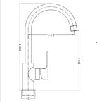 Bianca Kitchen Mixer Brushed Gold YSW3215-06-BG Tapware Nero