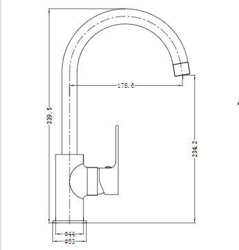 Bianca Kitchen Mixer Brushed Nickel YSW3215-06-BN Tapware Nero