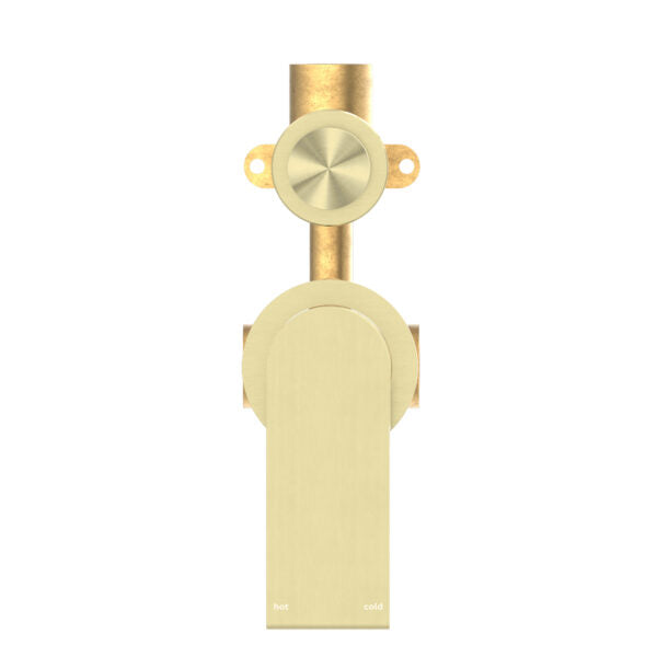 BIANCA SHOWER MIXER WITH DIVERTOR SEPARATE BACK PLATE Brushed Gold Tapware Nero
