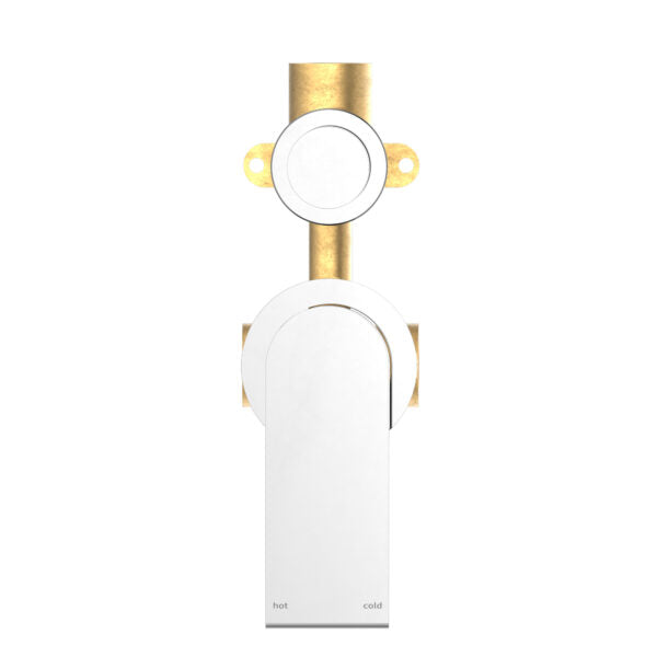 BIANCA SHOWER MIXER WITH DIVERTOR SEPARATE BACK PLATE Chrome Tapware Nero