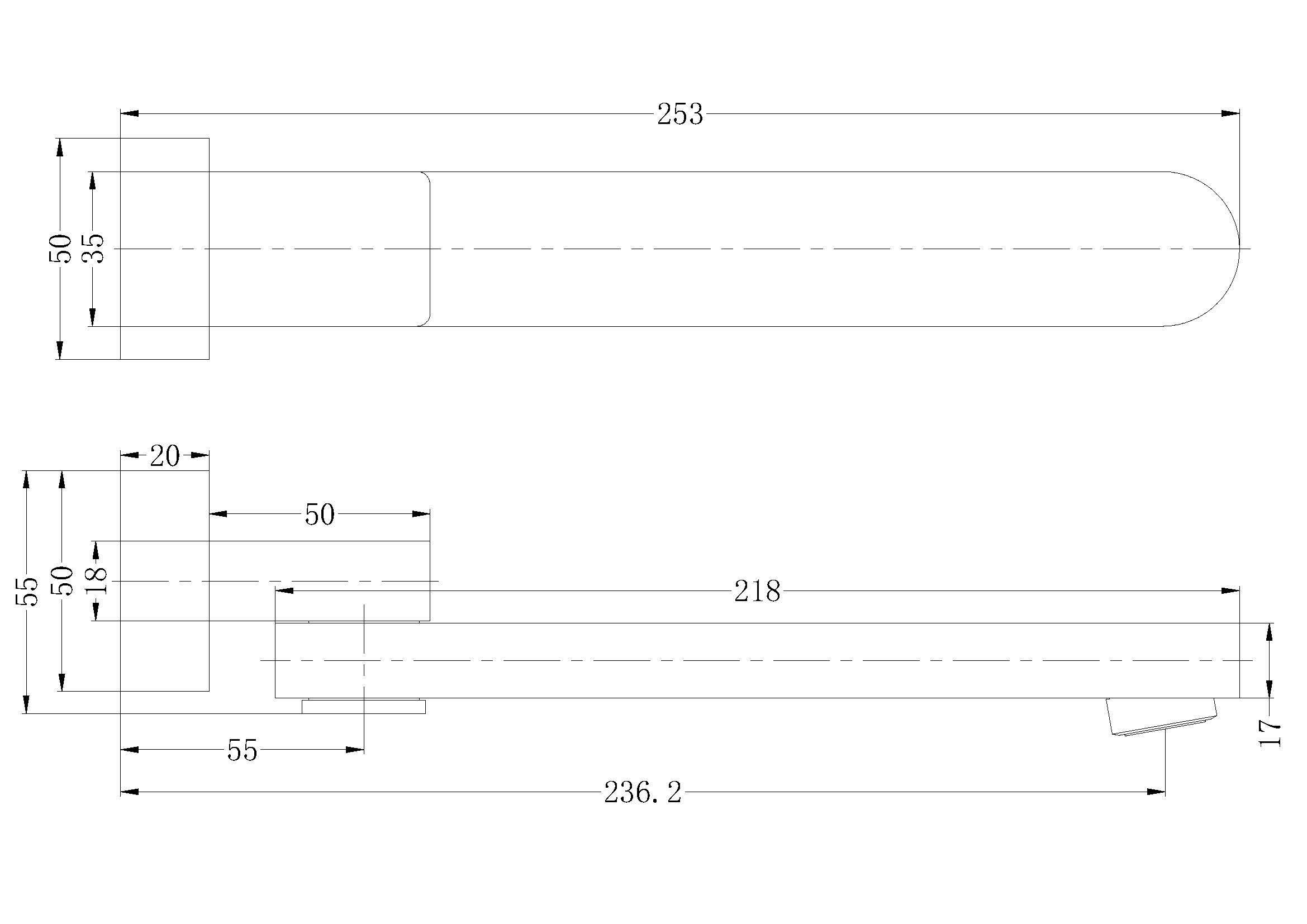 Bianca Swivel Bath Spout Brushed Nickel YSW207-BN Accessories Nero