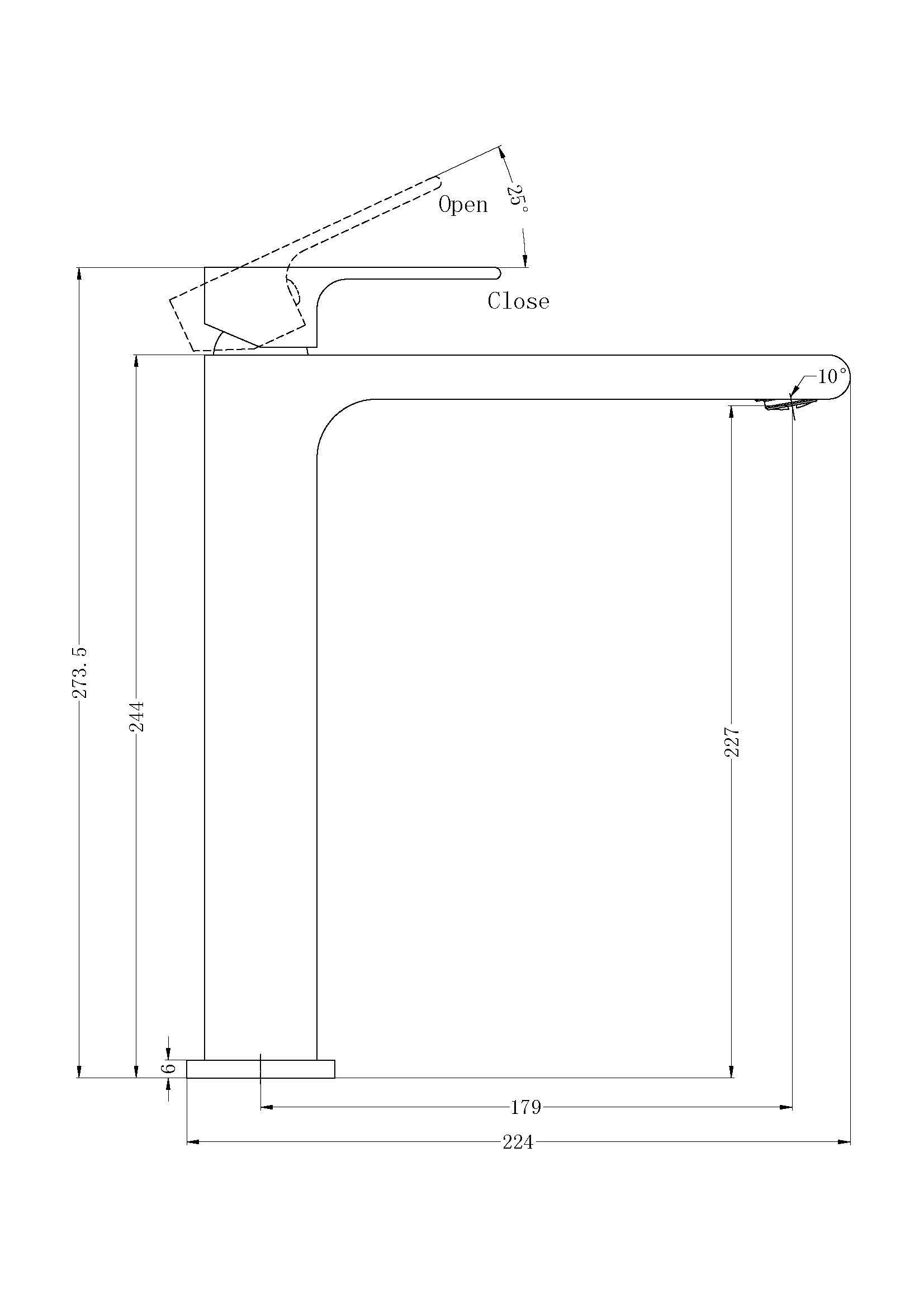 Bianca Tall Basin Mixer Gun Metal YSW3215-01A-GM Tapware Nero
